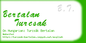 bertalan turcsak business card