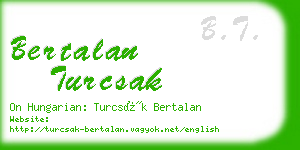 bertalan turcsak business card